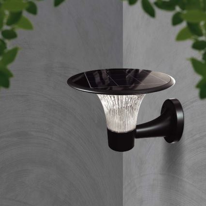 Lámpara de pared solar LED con sensor LED/15W/3,2V 4000K/6000K IP65 6000 mAh
