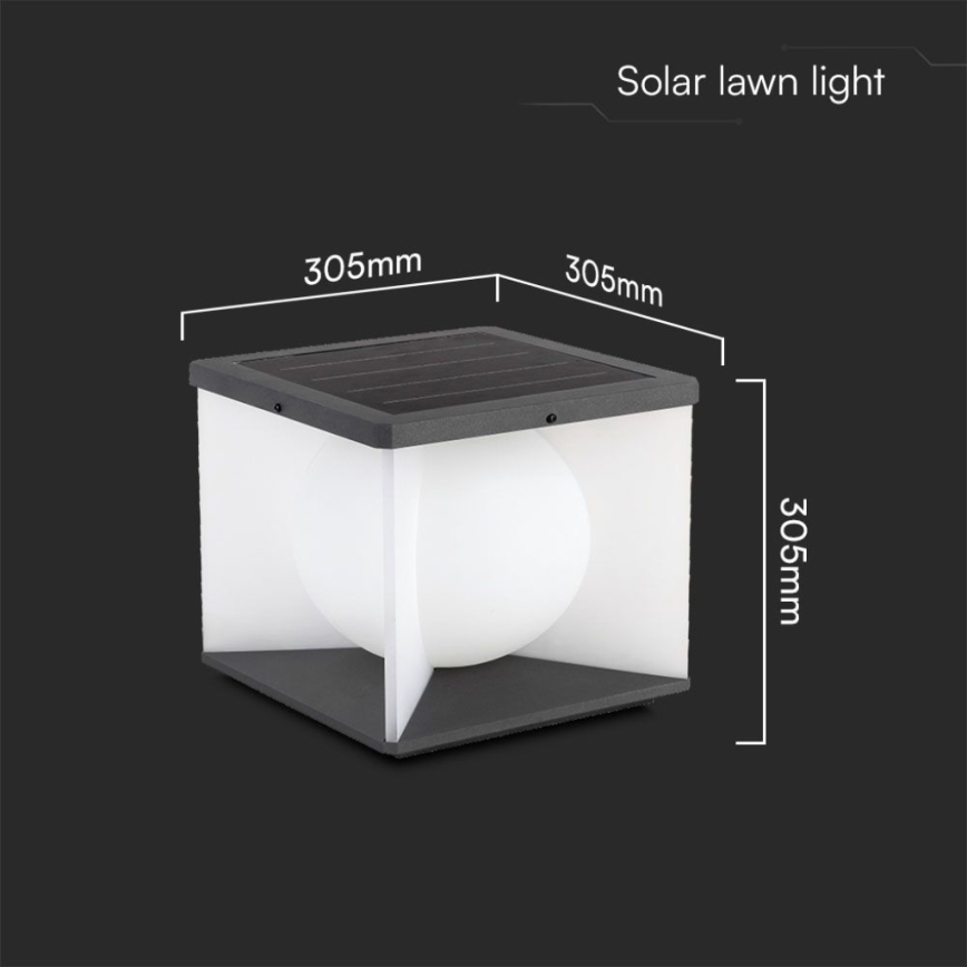 Lámpara solar de pared LED regulable LED/8W/3,7V IP65 3000K 5200 mAh + mando a distancia