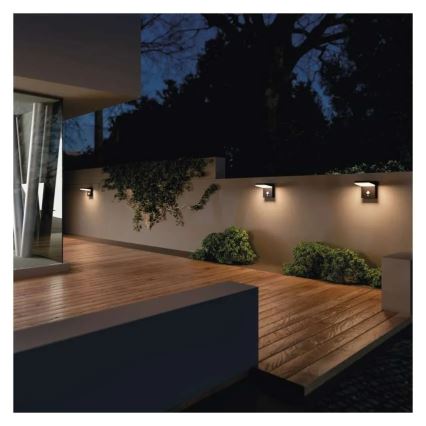 Lámpara de pared solar LED con sensor LED/4,4W/3,7V 2200 mAh IP44