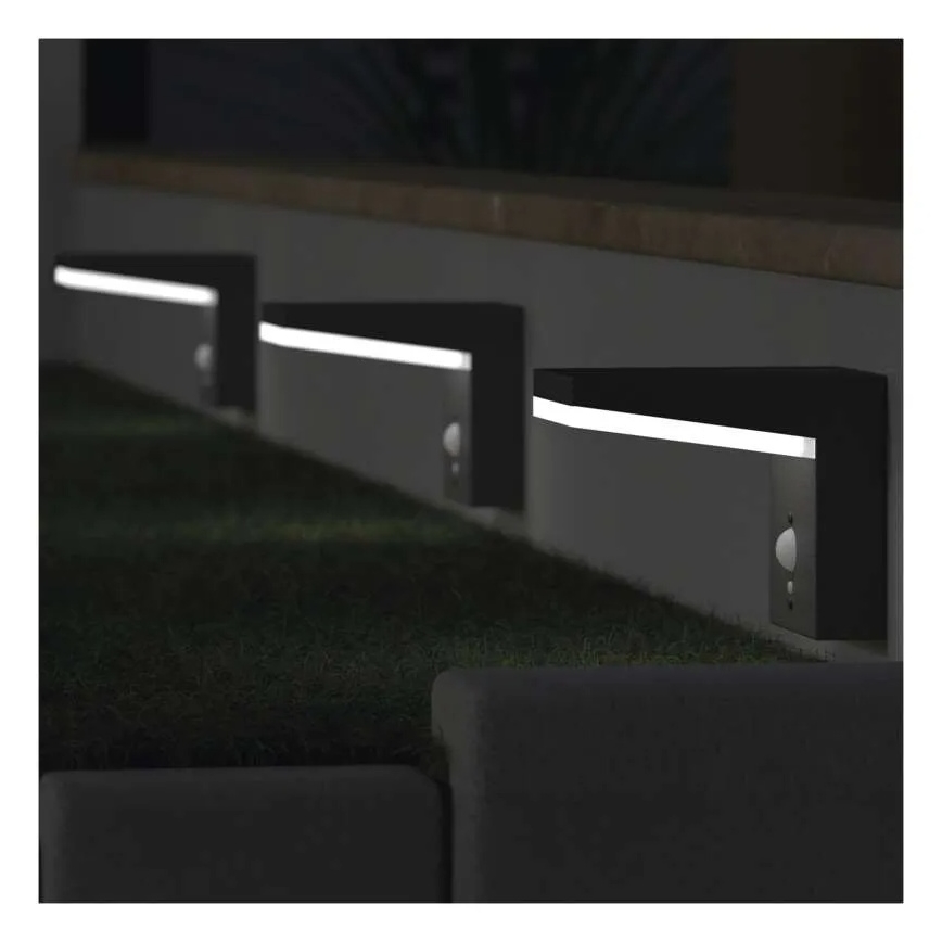 Lámpara de pared solar LED con sensor LED/4,4W/3,7V 2200 mAh IP44