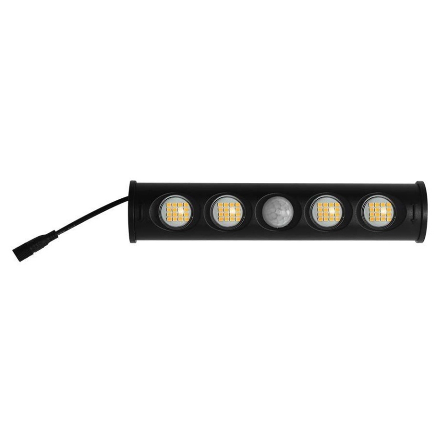 Lámpara de pared solar LED con sensor LED/8W/3,7V IP65 3000K 4000 mAh