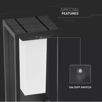 Lámpara de pared solar LED con sensor CHIP SAMSUNG LED/2W/3,7V IP65 2600 mAh