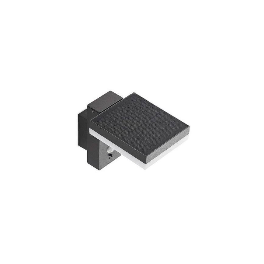 Lámpara solar LED de pared para exterior con sensor LED/5,5W/3,7V 3000K IP54 2200 mAh