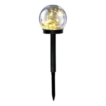 Lámpara solar LED GLEAM LED/1,2V 3000K IP44 40 mAh transparente/negra