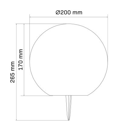 Lámpara solar LED KULA LED/3,2V 3000/4000/6500K Ø 20 cm 500 mAh IP65 blanca