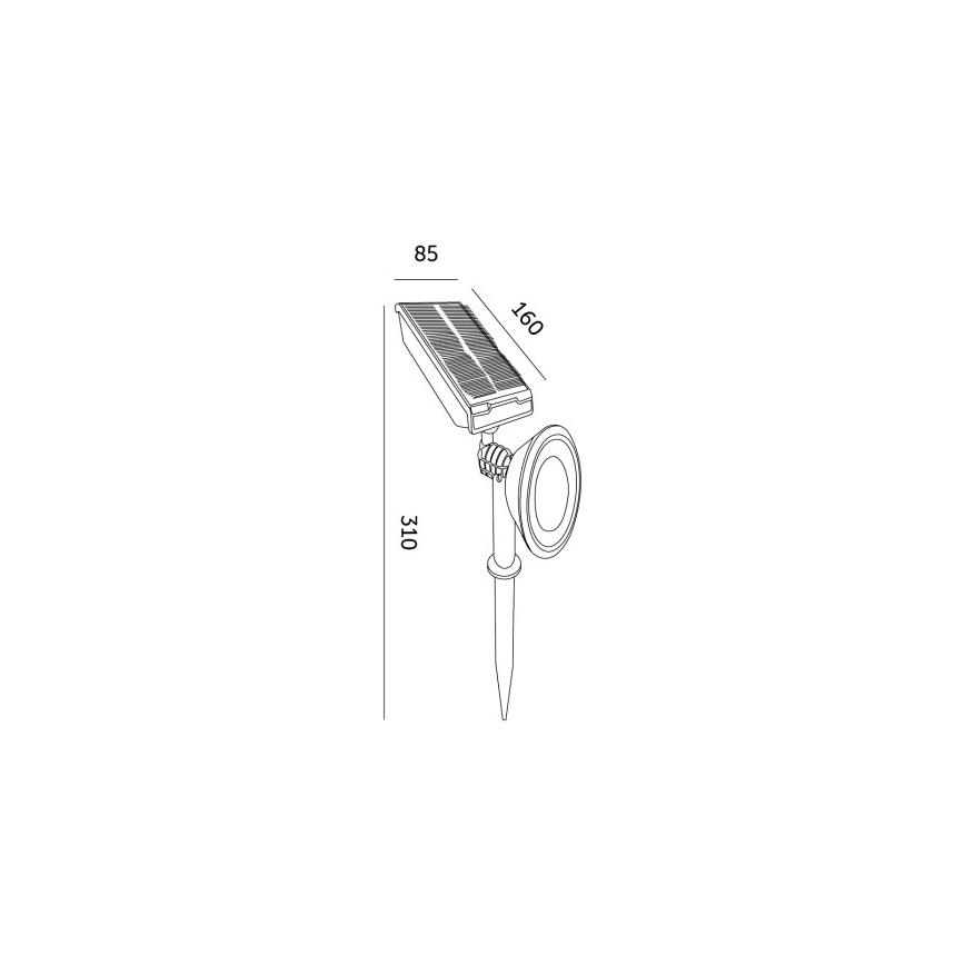 Lámpara solar LED LANCE LED/3,7V 6000K IP44 1500 mAh