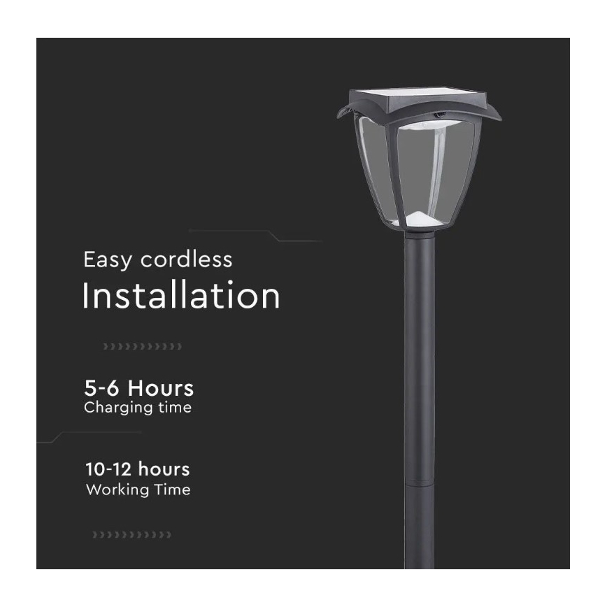 Lámpara solar LED LED/2W/230V 93 cm 3000/6000K IP65 2200 mAh