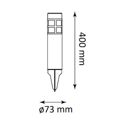 Lámpara solar LED MARK LED/1,2V 200 mAh IP44