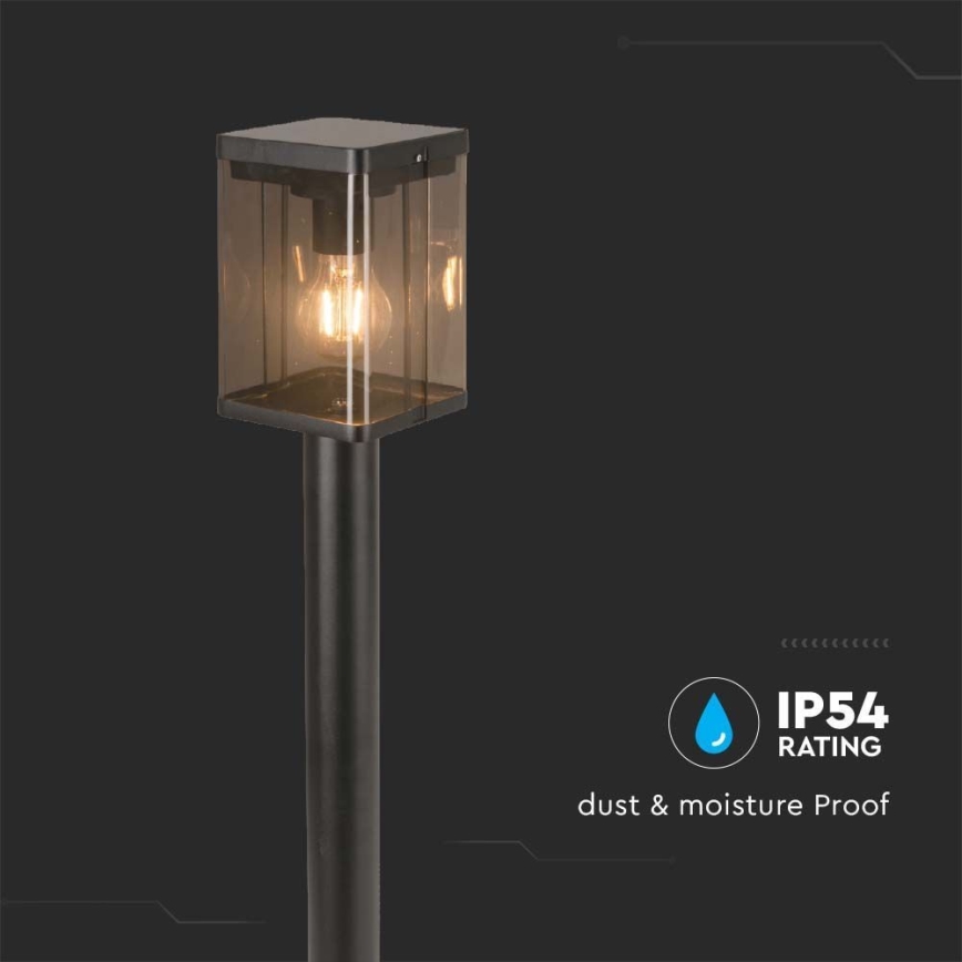 Lámpara solar LED para exteriores con sensor LED/2,5W/3,7V 3000K IP54 negro