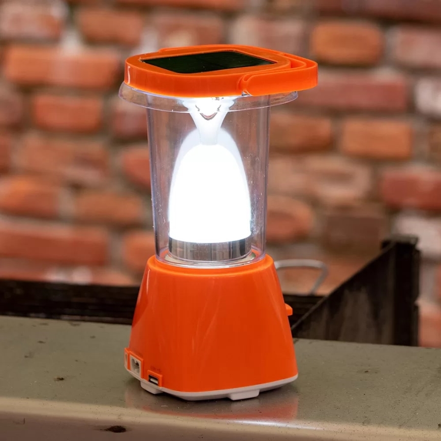Lámpara solar recargable LED regulable con función de powerbank LED/230V 710 lm 1600 mAh