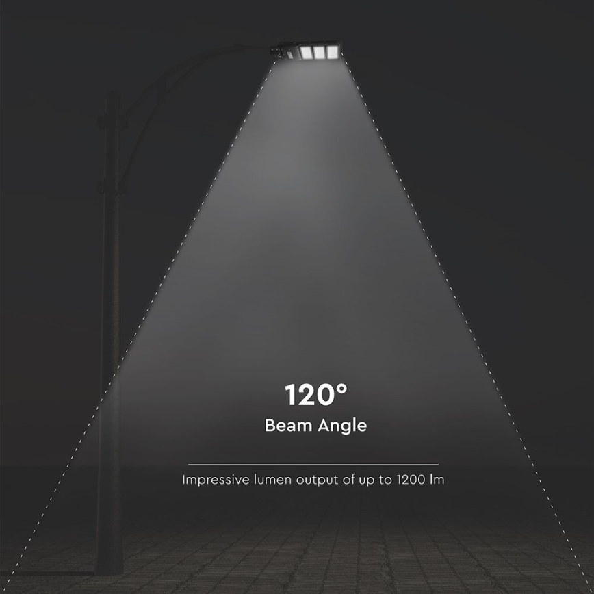Lámpara solar LED regulable para exterior con sensor de movimiento y crepúsculo LED/12W/3,2V 6000K IP65 10000 mAh negra + mando a distancia