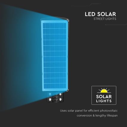 Lámpara solar LED regulable para exterior con sensor de movimiento y crepúsculo LED/12W/3,2V 6000K IP65 10000 mAh negra + mando a distancia