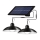 Lámpara solar LED regulable, colgante con cable y sensor 2xLED/1,8W/3,7V IP44 6500K 2400 mAh + mando a distancia