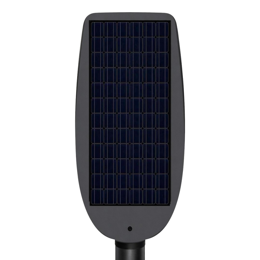 Farola solar LED regulable con sensor VENICE LED/200W/3,2V 12000 mAh IP65 negra + mando a distancia