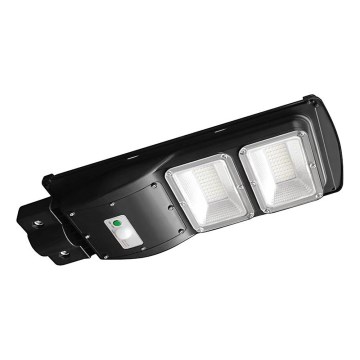 Lámpara solar LED regulable para exterior con sensor de movimiento y crepúsculo LED/8W/3,2V 6000K IP65 9000 mAh negra + mando a distancia