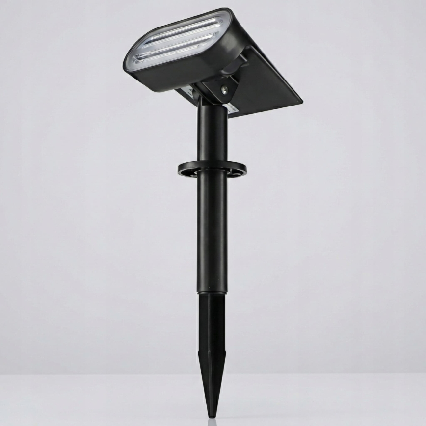 Lámpara solar LED RGB 2 en 1 LED/3,7V 1200 mAh IP54 negra