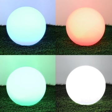 Lámpara solar LED RGB regulable GARDEN BALL LED/5W/3,7V 3000K IP54 2200 mAh d. 40 cm + mando a distancia