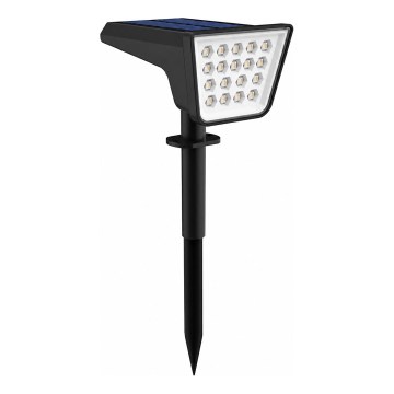Lámpara solar LED RGBW con sensor LED/3,7 V IP54 1200 mAh negra