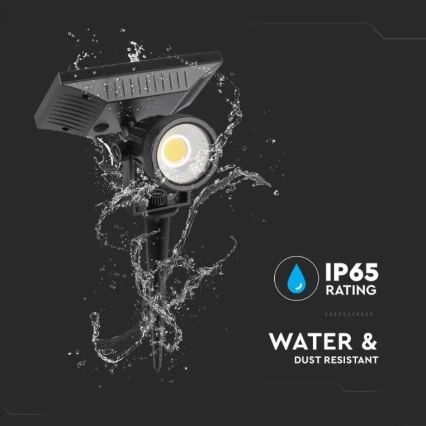 Lámpara solar LED SPIKE LED/2W/5,5V IP65 6400K 1200 mAh