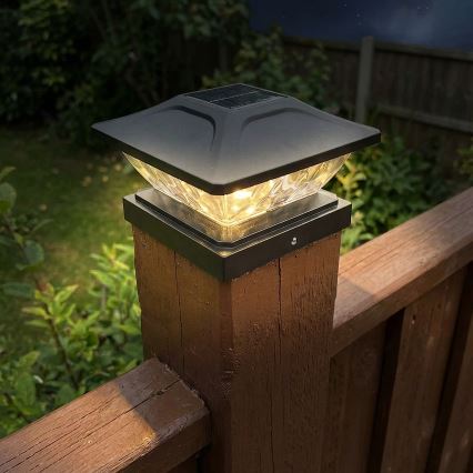 Lámpara solar LED TOYA LED/4,5W/230V 3000/6500K 600 mAh IP44 negra