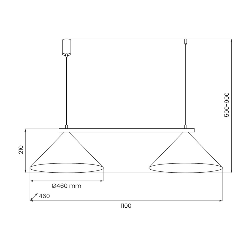 Lámpara suspendida con cable CAPITAL 2xGX53/15W/230V beige