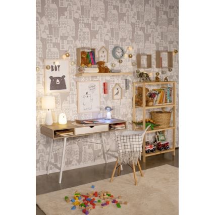 Lámpara táctil Infantil LED RGB BEAR LED/0,8W/5V blanco + USB