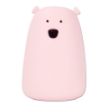 Lámpara táctil Infantil LED RGB BEAR LED/0,8W/5V rosa + USB
