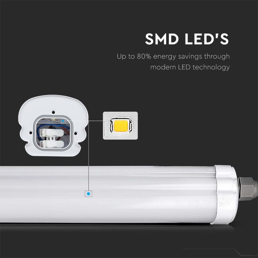 Lámpara técnica LED fluorescente G-SERIES LED/18W/230V 4000K IP65 60 cm