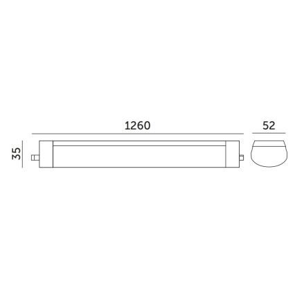 Lámpara técnica LED fluorescente LED/36W/230V IP65 4000K 126 cm
