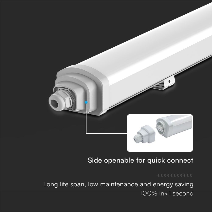 Lámpara técnica LED fluorescente SAMSUNG CHIP LED/18W/230V 6500K IP65 60 cm