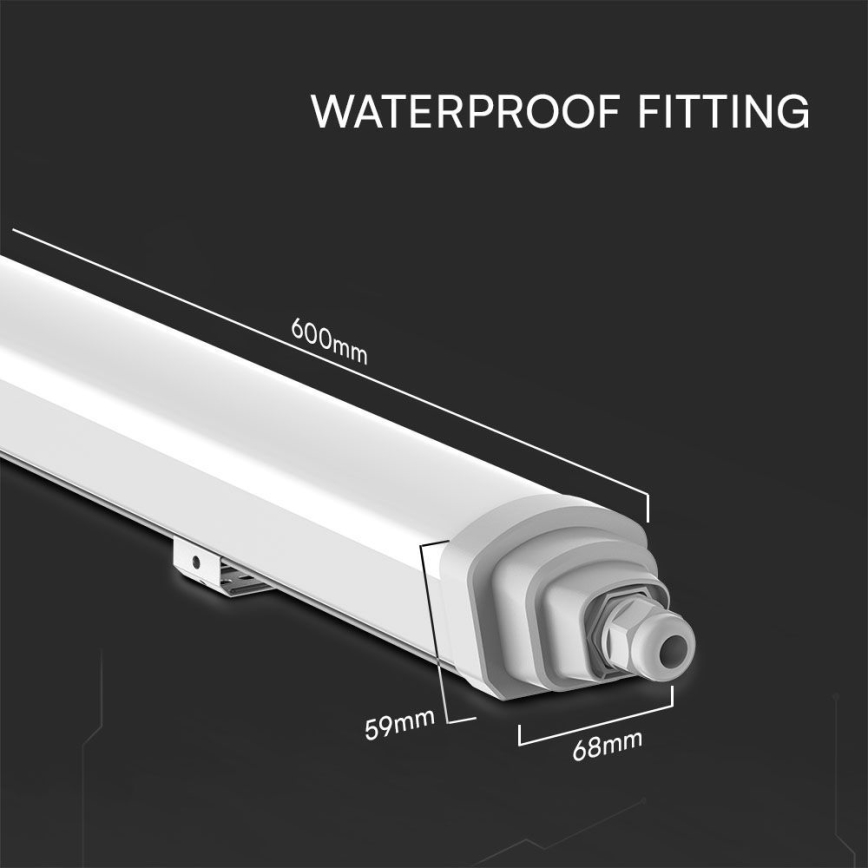 Lámpara técnica LED fluorescente SAMSUNG CHIP LED/18W/230V 6500K IP65 60 cm