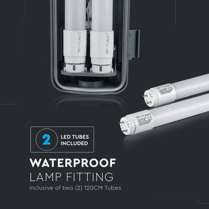 Lámpara técnica LED fluorescente T8 2xG13/22W/230V IP65 4000K 156 cm