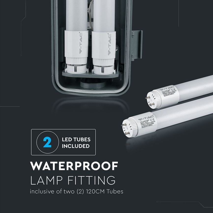 Lámpara técnica LED fluorescente T8 2xG13/22W/230V IP65 4000K 156 cm