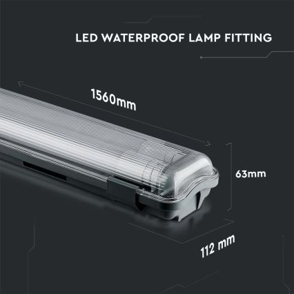Lámpara técnica LED fluorescente T8 2xG13/22W/230V IP65 4000K 156 cm
