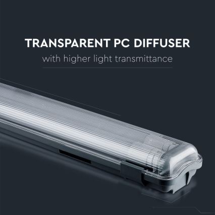 Lámpara técnica LED fluorescente T8 2xG13/22W/230V IP65 6400K 156 cm