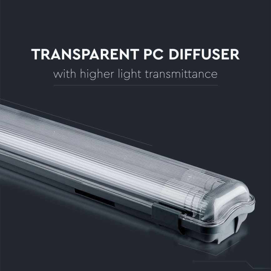 Lámpara técnica LED fluorescente T8 2xG13/22W/230V IP65 6400K 156 cm