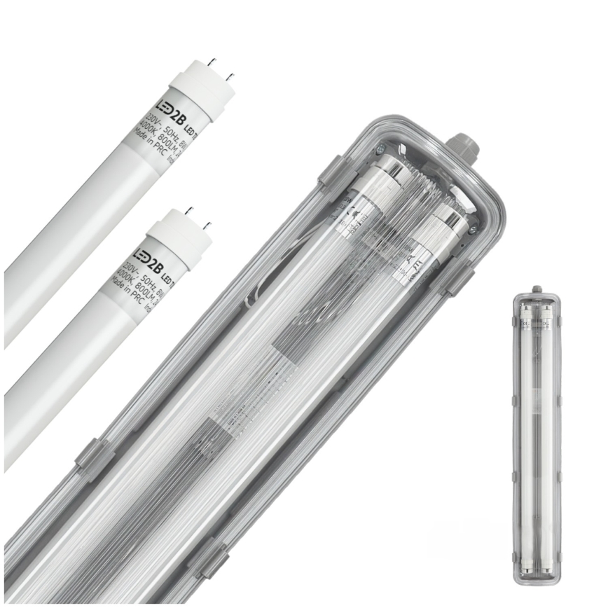 Lámpara técnica LED fluorescente T8 2xG13/9W/230V 4000K IP65 67,5 cm