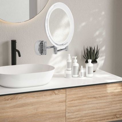 Lanaform - LED Espejo cosmético de pared WALL LED/4xAAA