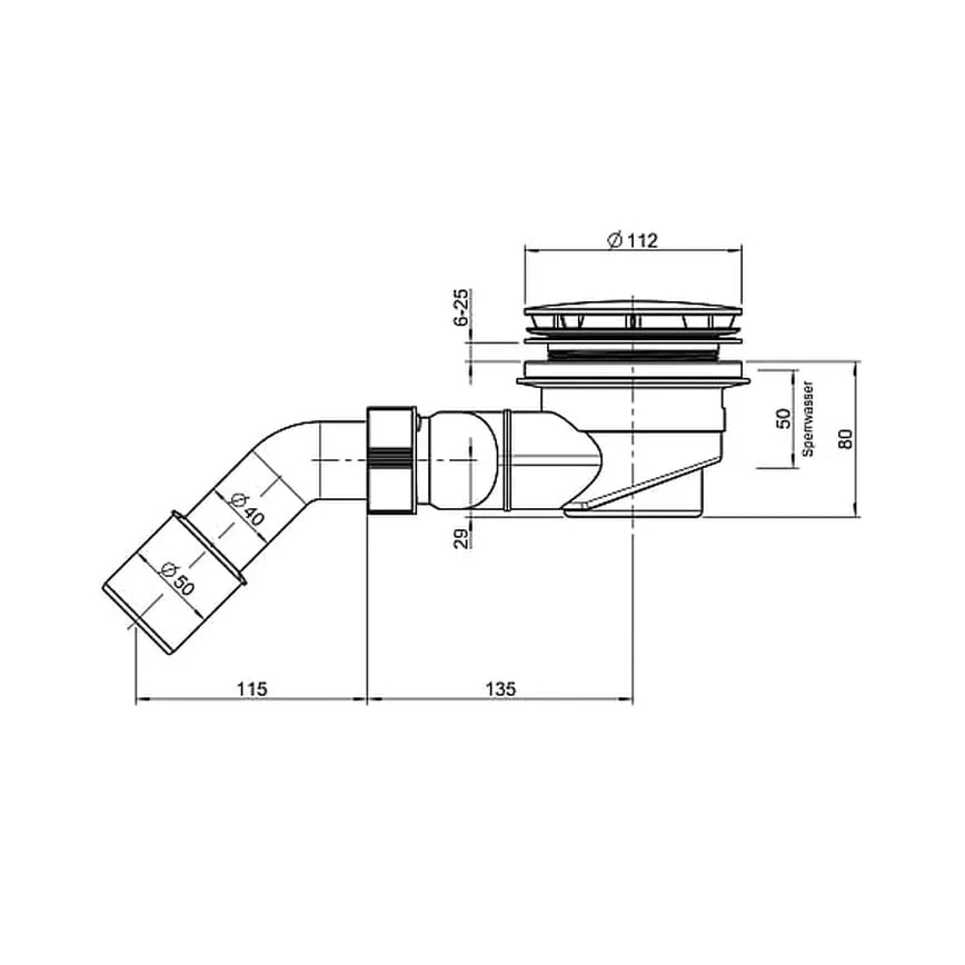LAUFEN H2951270000001 - Sifón para plato de ducha SOLUTIONS, plástico/blanco
