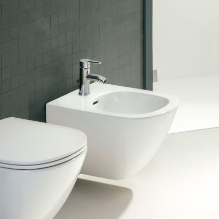 LAUFEN H3410810041141 - Grifo para bidé con desagüe y rebosadero LUA cromo brillante