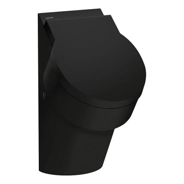 LAUFEN H8402817160001 - Urinario con orificios para tapa VAL, entrada posterior y desagüe posterior; cerámica de alta calidad, acabado negro mate
