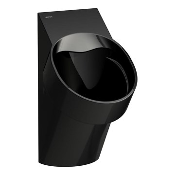 LAUFEN H8402850200001 - Urinario VAL con alimentación posterior y desagüe trasero, cerámica, negro brillante