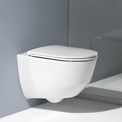 LAUFEN H8669550000001 - Inodoro suspendido PRO cerámica blanca + asiento de inodoro SoftClose PRO duroplástico blanco