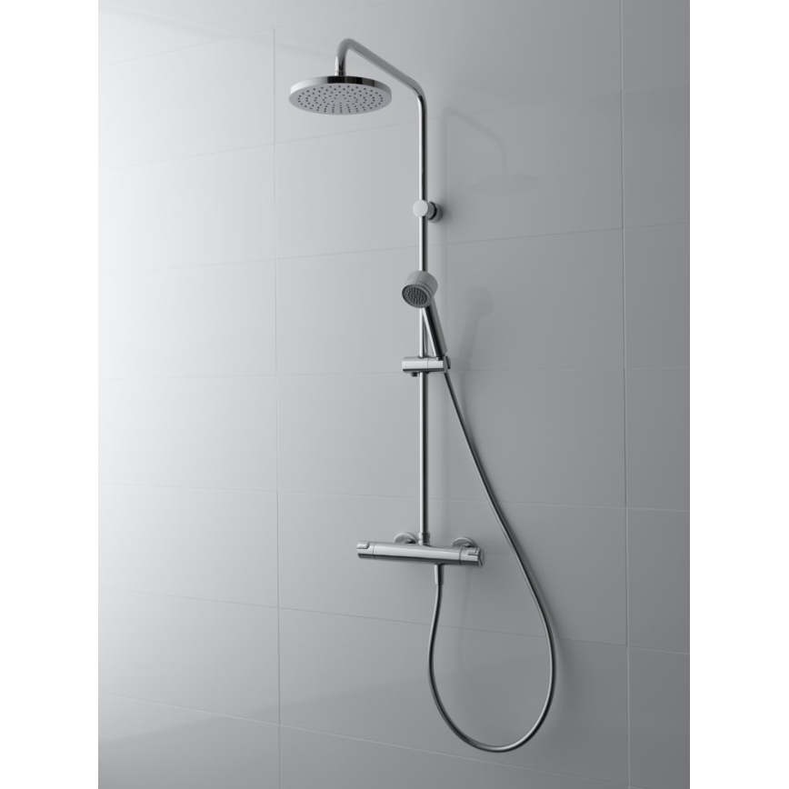 LAUFEN HF500957100600 - Juego de ducha con grifo termostático CITYPRO cromo brillante