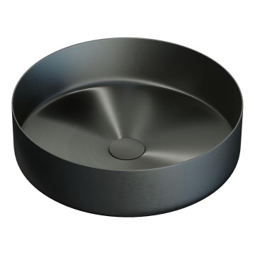 Lavabo de encimera LJORDAL Ø 40 cm, acero/negro