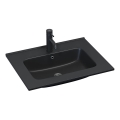 Lavabo empotrado LILLESNAD 61x46cm cerámica/negro