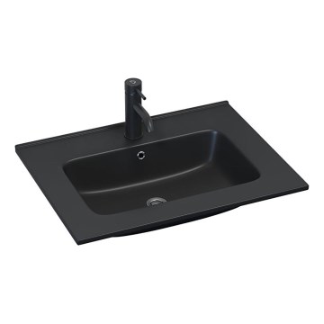 Lavabo empotrado LILLESNAD 61x46cm cerámica/negro