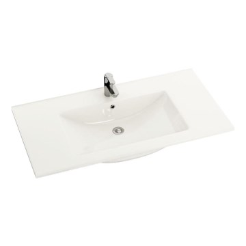 Lavabo encastrado CHICAGO 91 x 46,5 cm cerámica/blanco