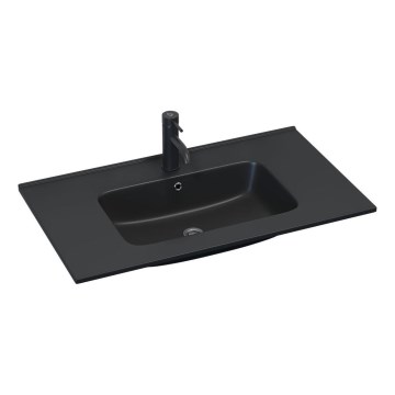 Lavabo encastrado LILLESNAD 81x46cm cerámica/negro