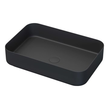 Lavabo sobre encimera LJORDAL 52x34 cm acero/negro
